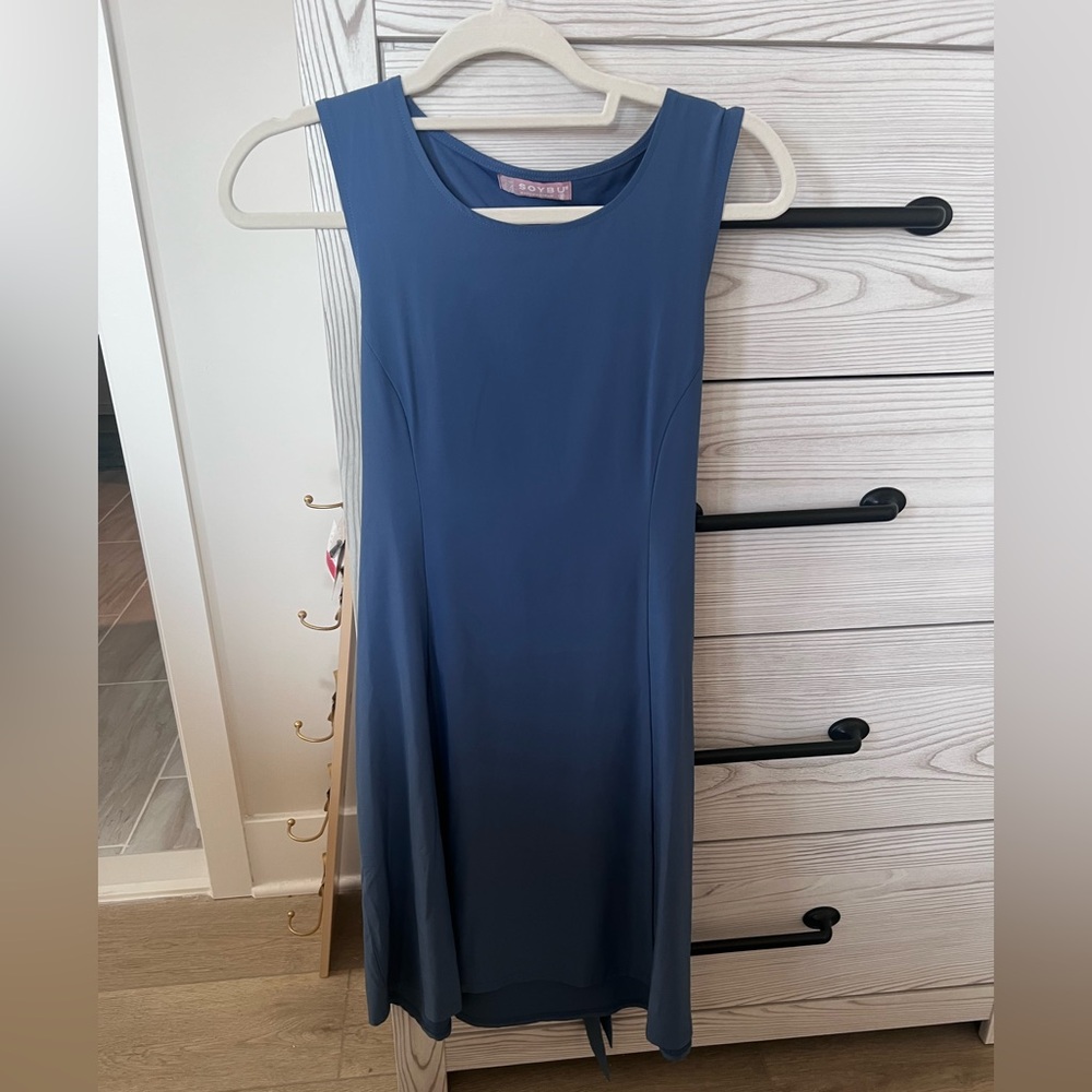 Soybu Blue Sleeveless Mini Dress